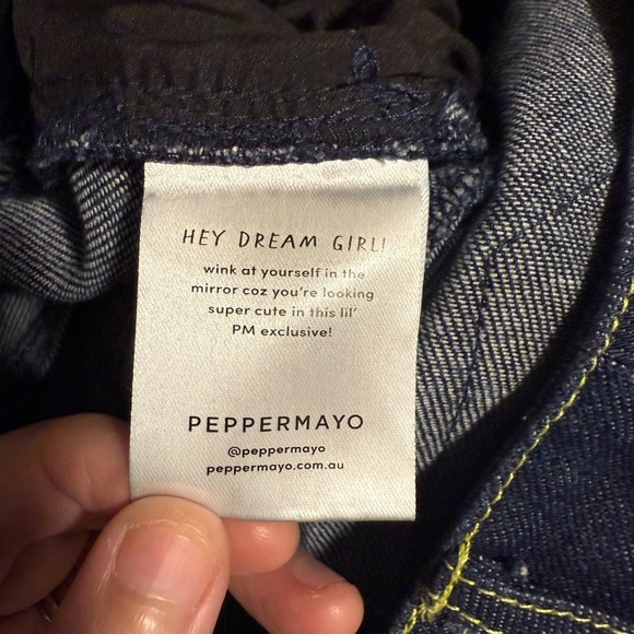Peppermayo Exclusive Wide Leg Denim Cargo Pants - Picture 8 of 9